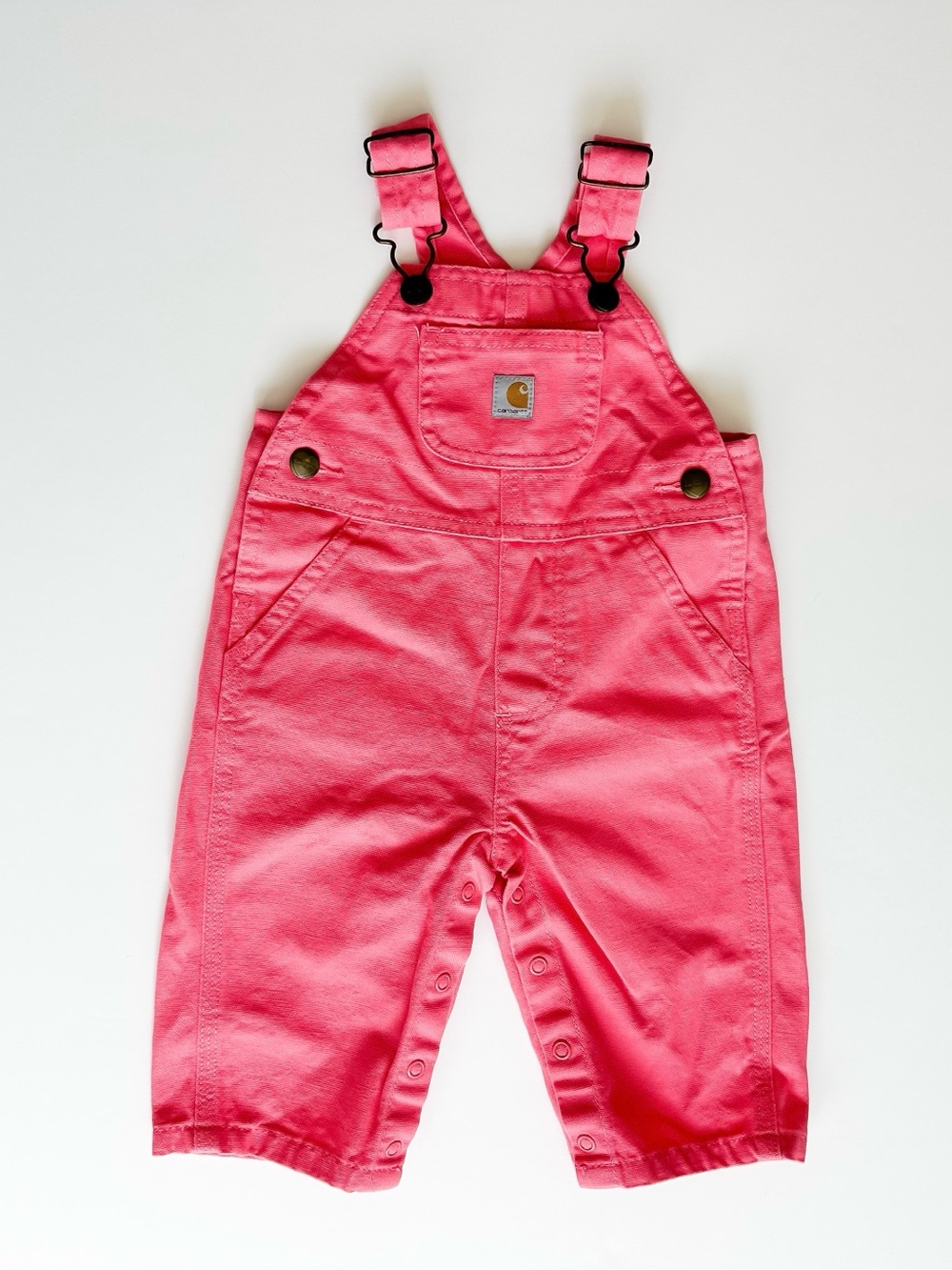 Carhartt Baby Girl Loose Fit Canvas Bib Overalls- Size 6 Months